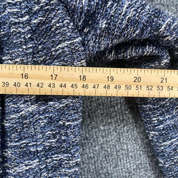 Vince Blazer Jacket Womens S Blue Tweed Drape Open Front Ladies Office Classic - Picture 8 of 9